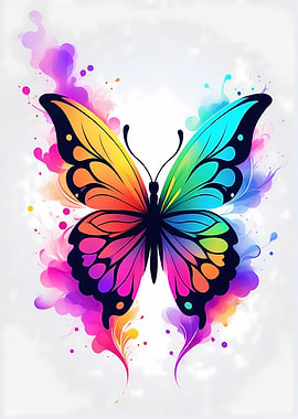 Geometric Color Butterfly