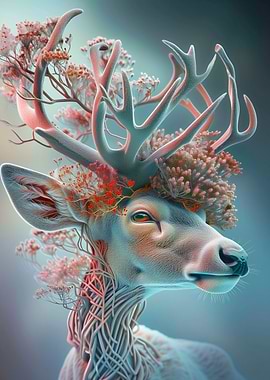 Synthetic bloomy deer