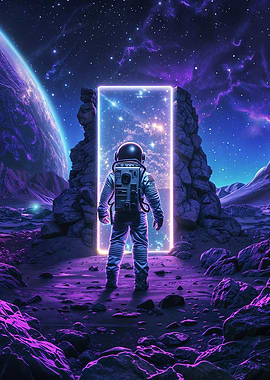 Purple Space Neon Altar