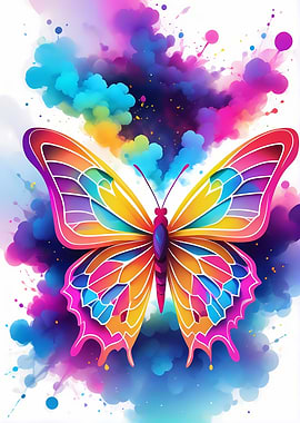 Geometric Color Butterfly