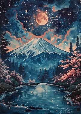 Cherry Blossom Fuji Japan