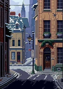 Winterthur City Pixel Art