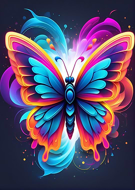 Geometric Color Butterfly