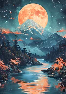 Fuji Mountain Japan Paint