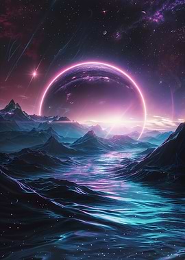 Alien Flooded Mountains