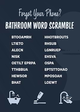 Bathroom Word Scramble