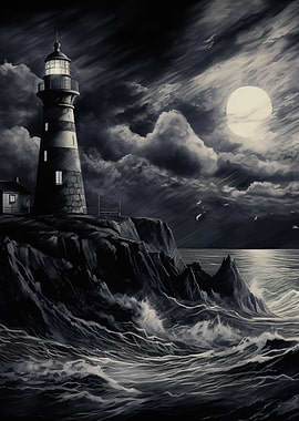 Lighthouse in the storm