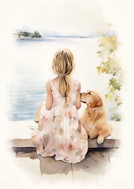 Girl and dog