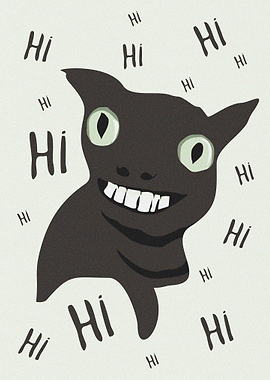 Cat Grinning Laughing