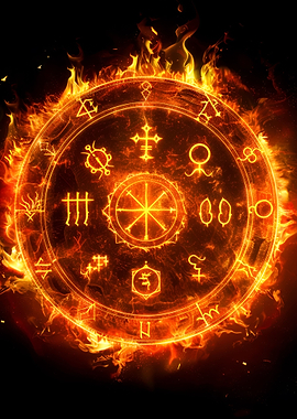 Viking Fire Gold Runes Zen