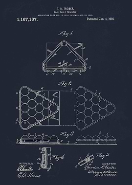 Pool Table Triangle 1916