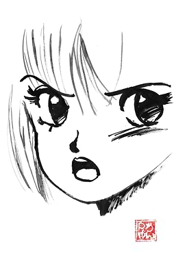 manga face 80s