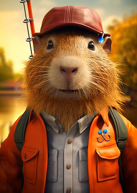 Capybara Fishing