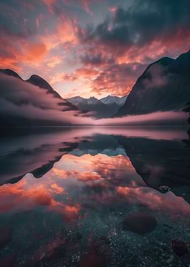 Fiery Dawn at Fiordland