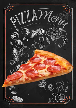 Chalkboard Pizza Salami