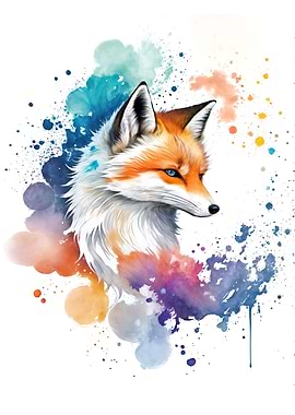 Watercolor Fox