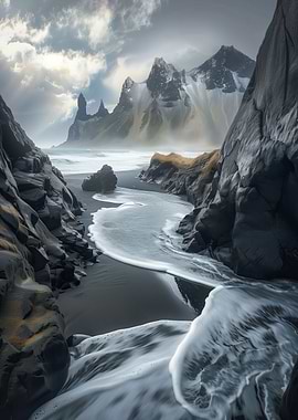 Mystic Shores of Stokksnes