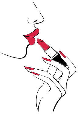 Red lips elegance
