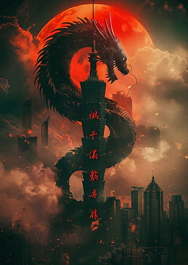 Urban Dragon Red Moon