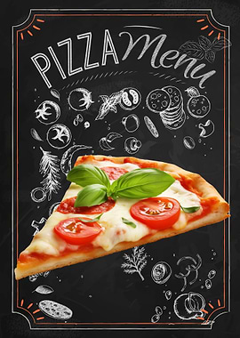 Chalkboard Pizza Mozarella
