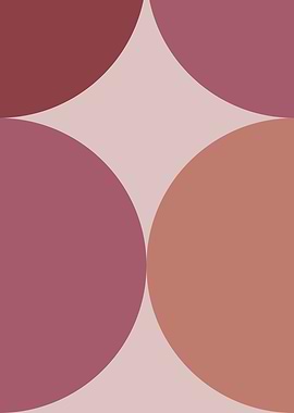 Bauhaus pink red circles