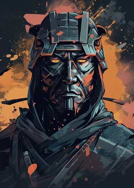 Japanese samurai warrior