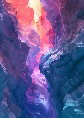 Pastel Canyon Landscape