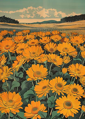 Flower Orange Paper Daisy