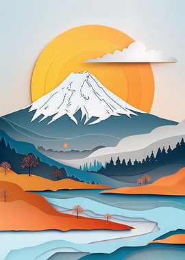 Landscape Flat Paper Craft