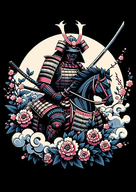 samurai riding a horse