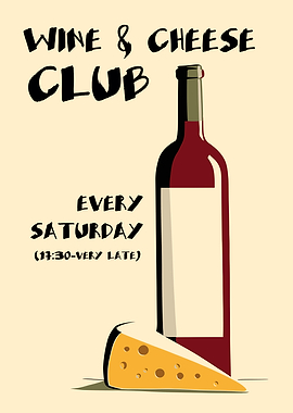Wine and Cheese Club Print
