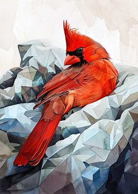Bird red cardinal animal