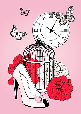 Pink Romantic Cage Scene