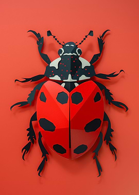 Ladybug Flat Paper Craft