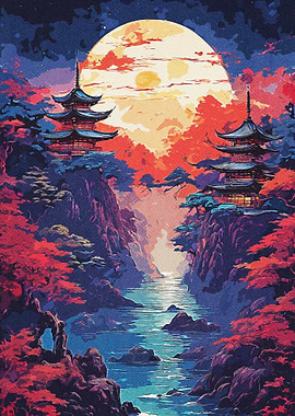 Castle twilight glade