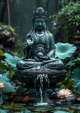 Buddha Beside Lotus