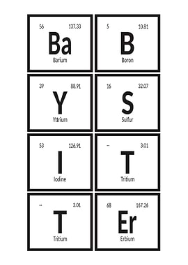 Babysitter Periodic Table