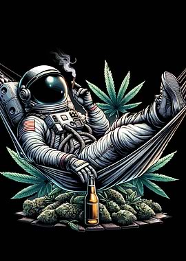 Chilling Astronaut pop art