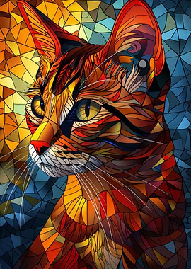 Stained Glass Cat