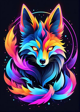 Neon Colorful Animal