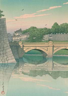 Kawase Hasui Niju Bridge