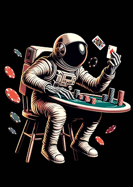 Gambling Astronaut pop art