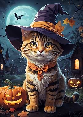 cute cat halloween