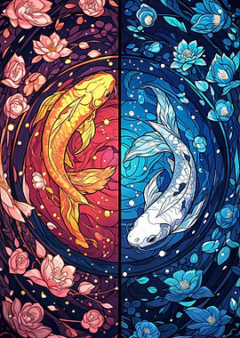Koi Fish Ying Yang