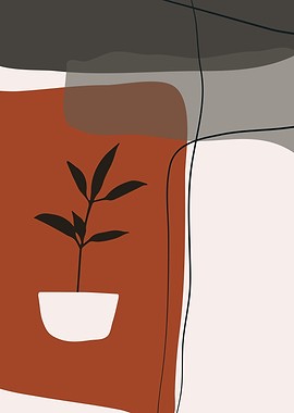 Potted Plant minimal shape