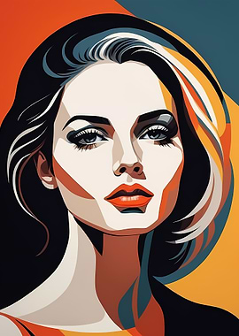 Woman portrait pop art