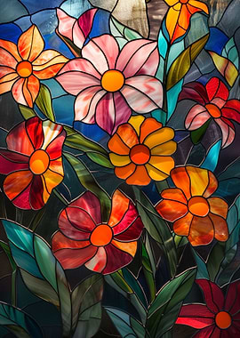 Stained Glass Flowers