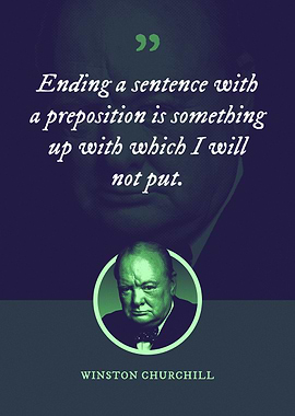 Ending a sentence with a