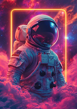 Astronaut Neon Space