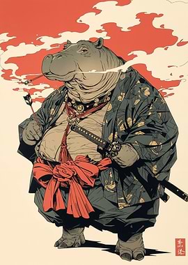 Samurai Hippopotamus